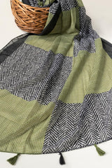 Multicolored Slub Lawn Printed Scarves SCF-43039