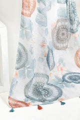 Multicolored Slub Lawn Printed Scarves SCF-43051