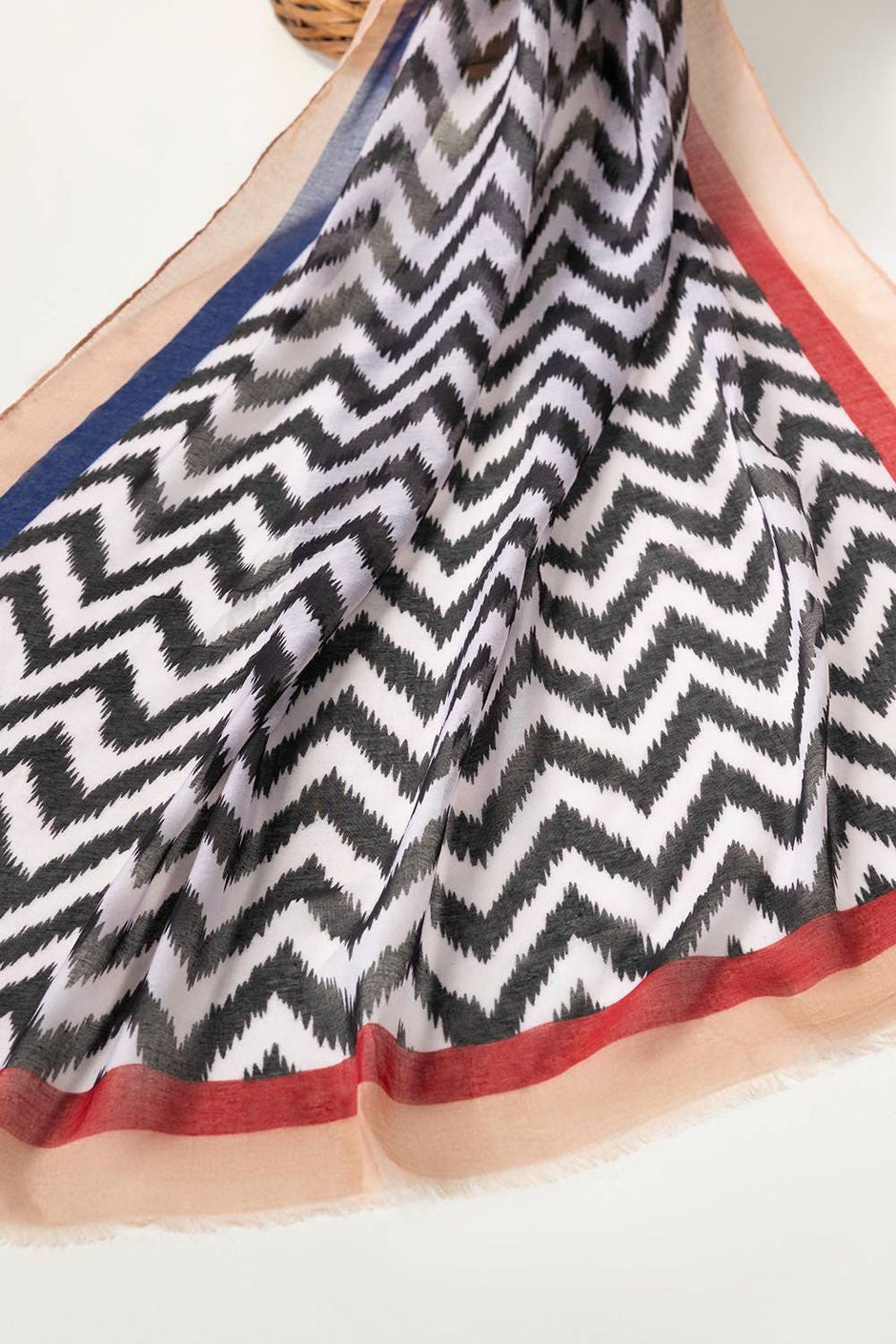 Slub Lawn Printed Scarf