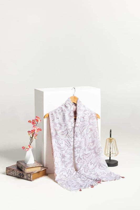 Slub Lawn Printed Scarf SCF-43055