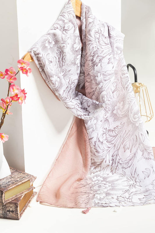 Slub Lawn Printed Scarf SCF-43055