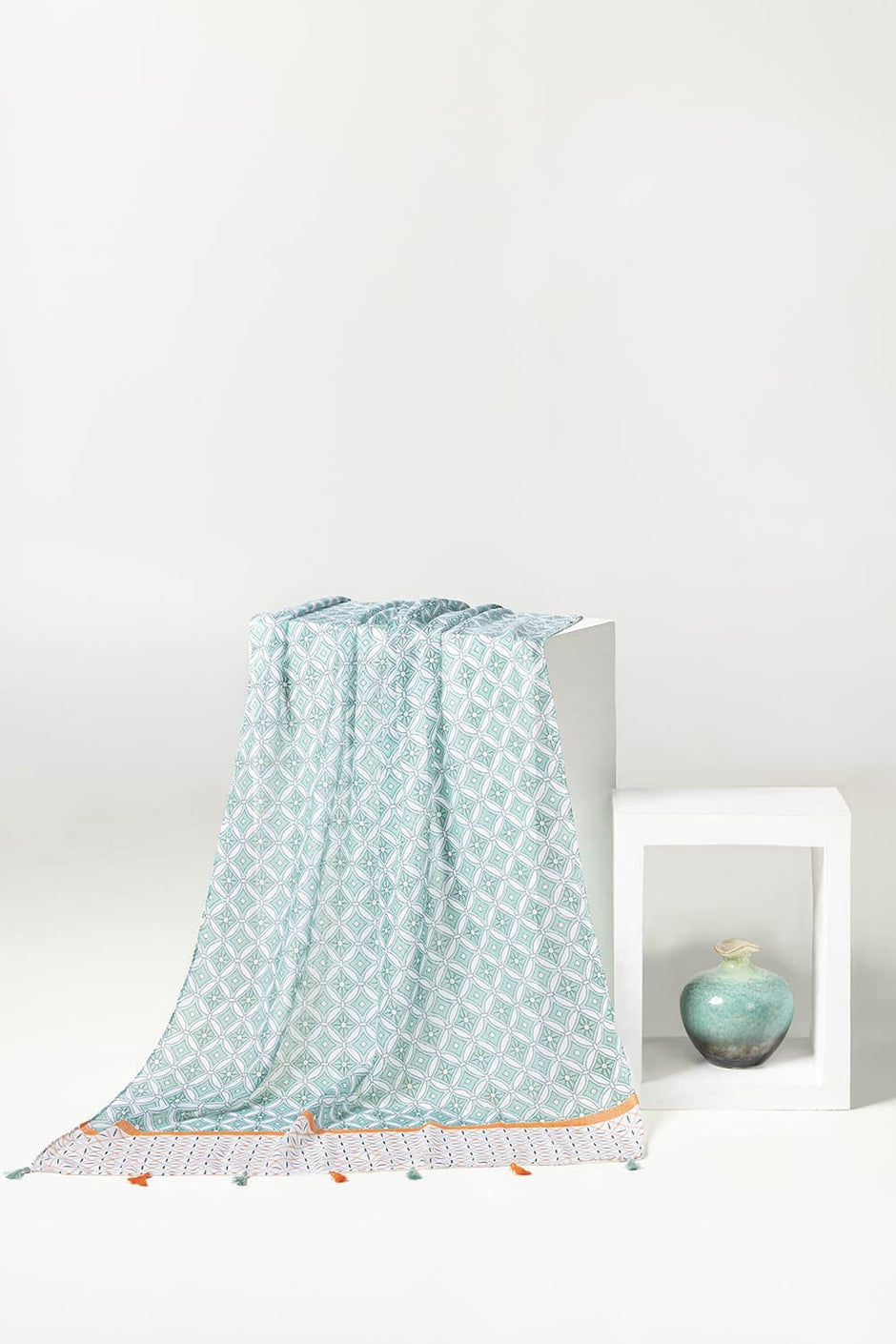 Multicolored Slub Lawn Printed Scarves