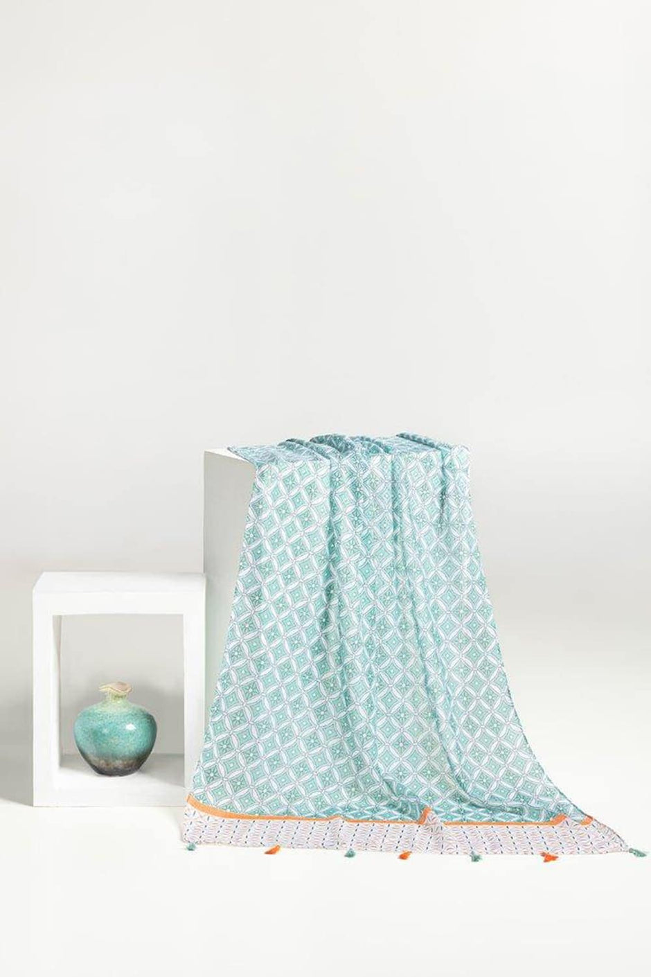 Multicolored Slub Lawn Printed Scarves