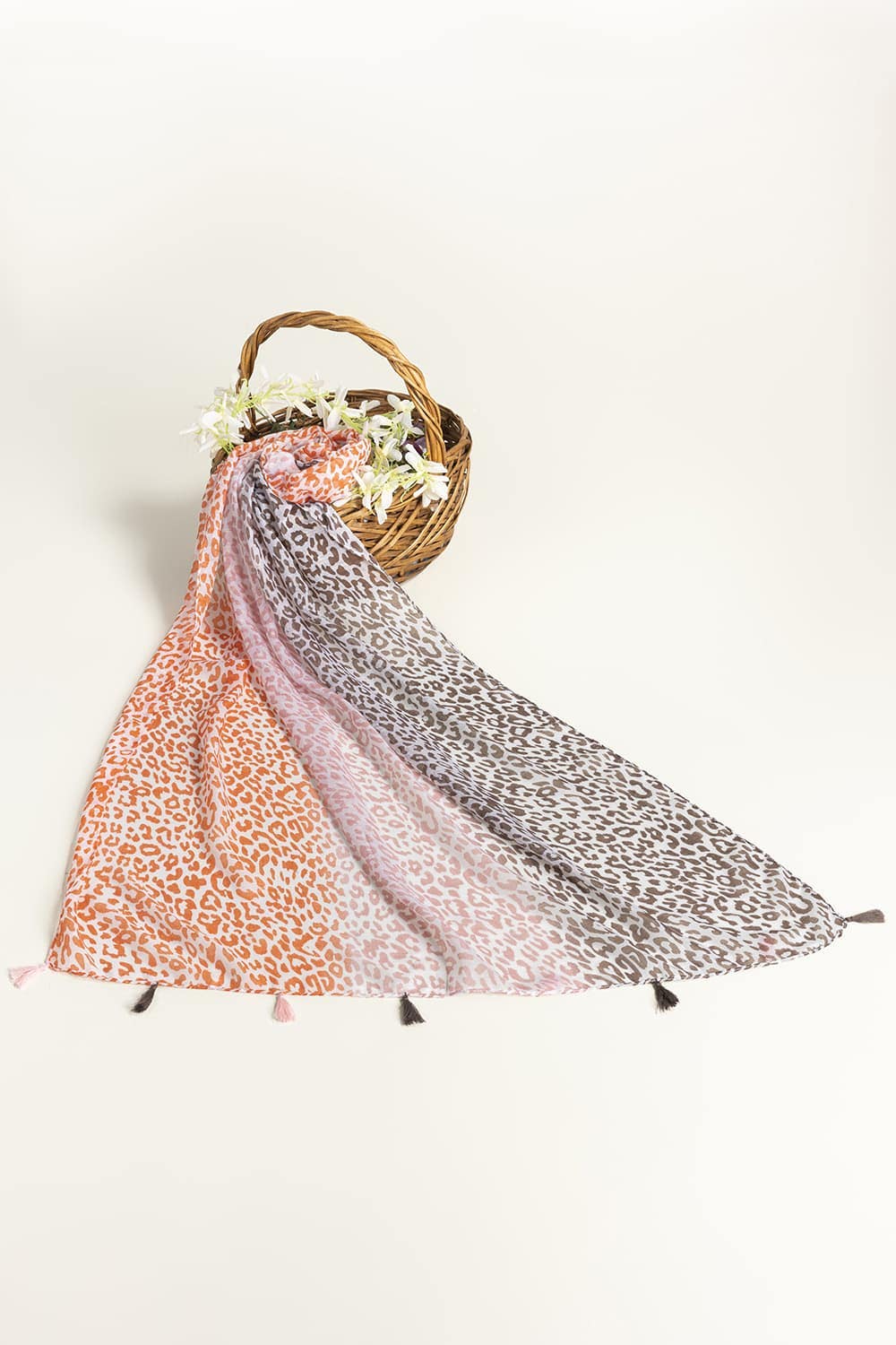 Slub Lawn Printed Scarf SCF-43063