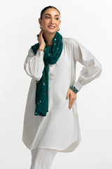 Wool Chiffon Embroidered Scarves SCF-43064