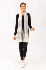 Grey & White Scarf SCF-S21-03 A
