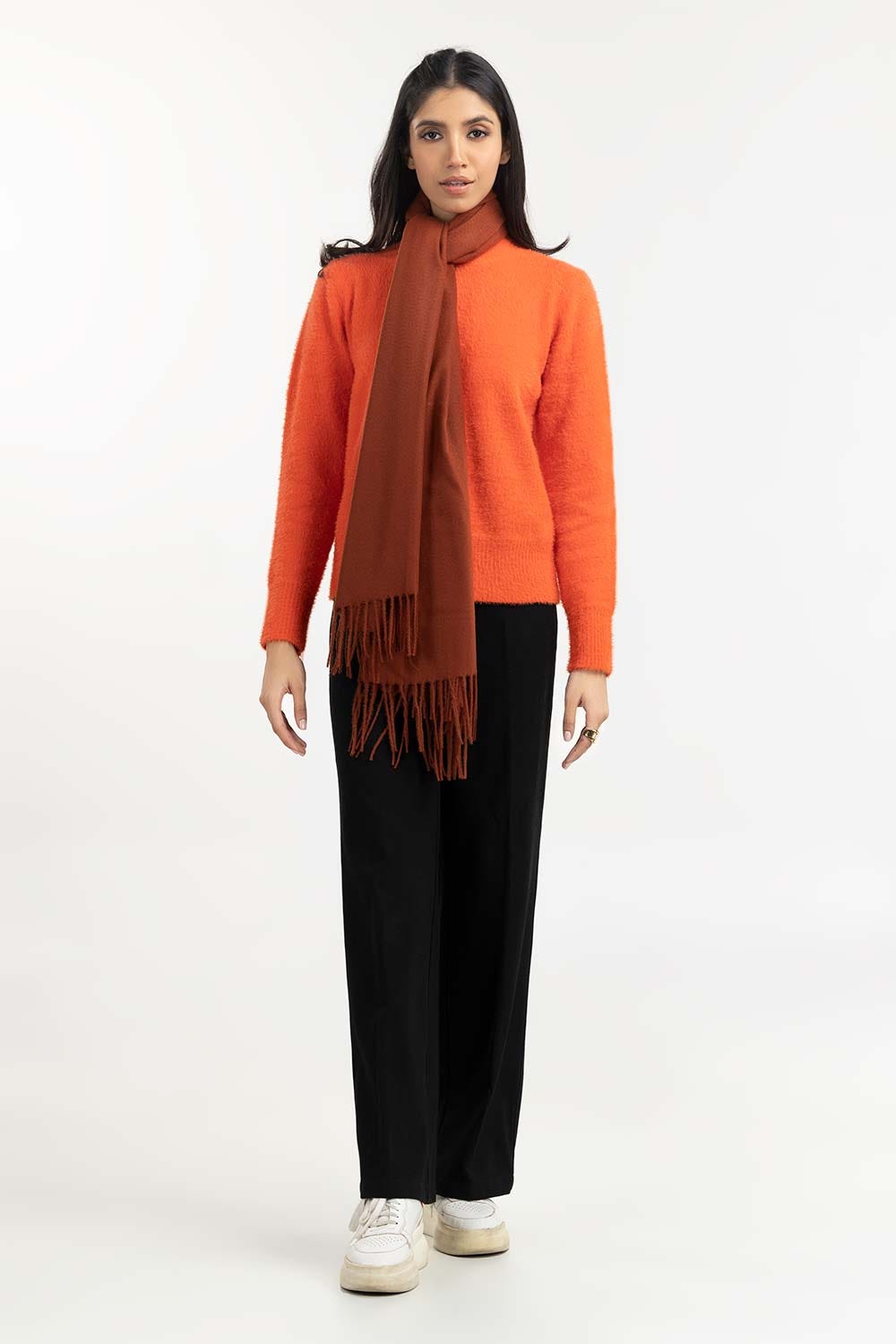 Rust Polyester Scarf SCF-W22-49