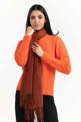 Rust Polyester Scarf SCF-W22-49