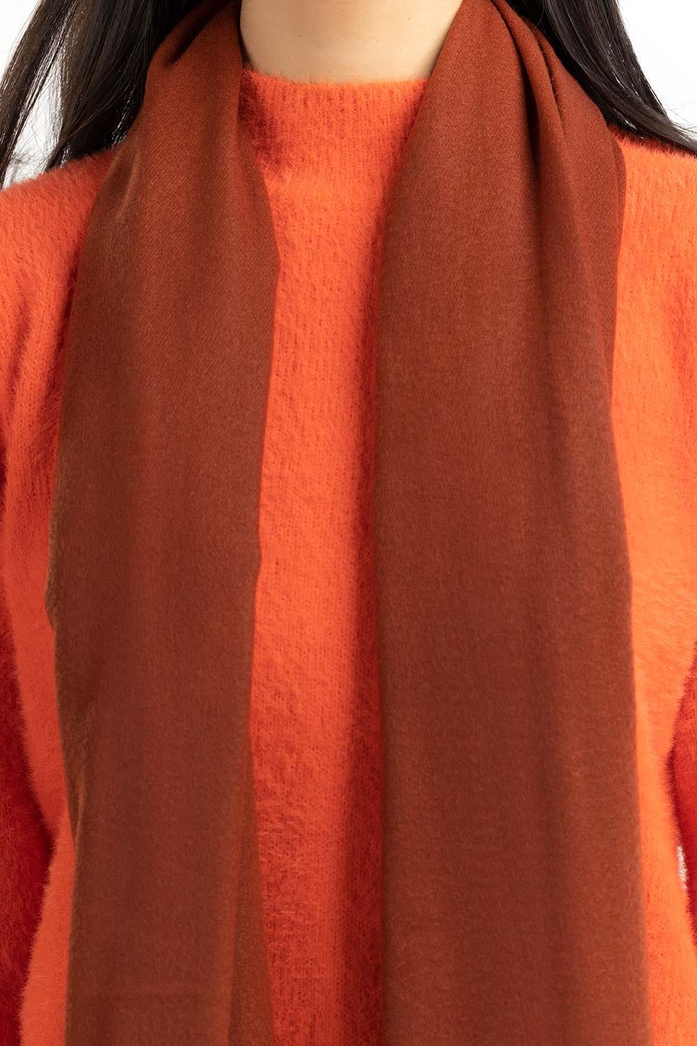 Rust Polyester Scarf SCF-W22-49
