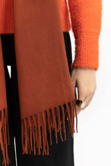 Rust Polyester Scarf SCF-W22-49