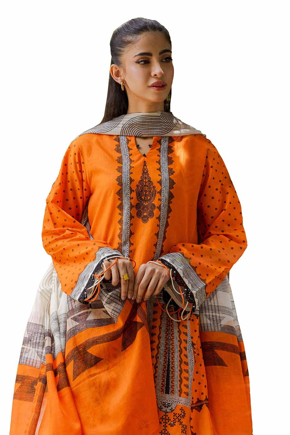 3 Piece Unstitched Printed Khaddar Suit