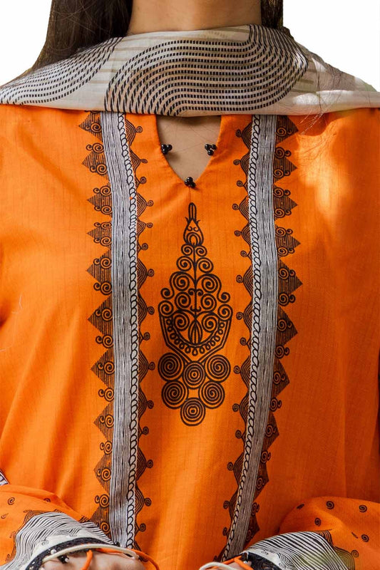 3 Piece Unstitched Printed Khaddar Suit SD-42021