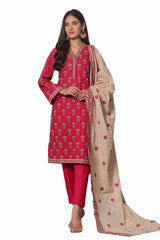 3 Piece Unstitched Printed Khaddar Suit SD-42127