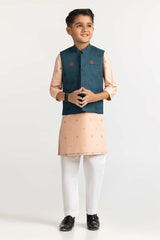 Sea Green Embroidered Waist Coat KWC-PD23-010
