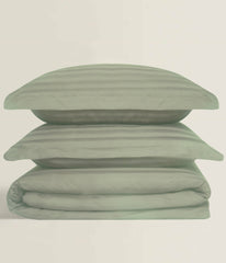 Seacrest Stripe Satin T-250 Quilt Cover Set