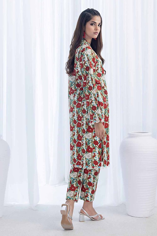 2 Piece Printed Khaddar Unstitched Suit CWT-32009