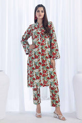 2 Piece Printed Khaddar Unstitched Suit CWT-32009