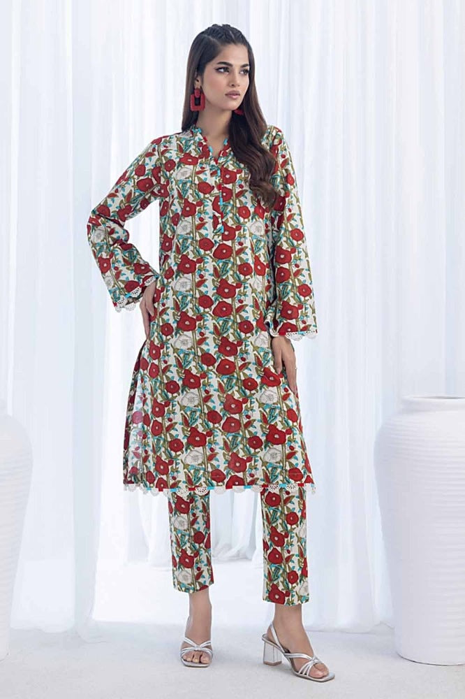 2 Piece Printed Khaddar Unstitched Suit CWT-32009