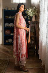 3 Piece Unstitched Embroidered Lawn Suit with Embroidered Chiffon Dupatta PM-52039