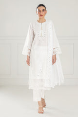 3 Piece Unstitched Embroidered Lawn Suit with Embroidered Chiffon Dupatta PM-52037