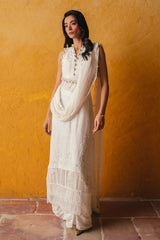 3 Piece Unstitched Embroidered Lawn Suit with Embroidered Chiffon Dupatta PM-52037