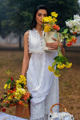 3 Piece Unstitched Embroidered Lawn Suit with Embroidered Chiffon Dupatta PM-52037