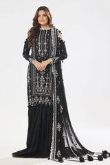 3 Piece Unstitched Embroidered Lawn Suit with Embroidered Chiffon Dupatta PM-52023