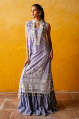 3 Piece Unstitched Embroidered Lawn Suit with Embroidered Chiffon Dupatta PM-52024