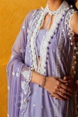 3 Piece Unstitched Embroidered Lawn Suit with Embroidered Chiffon Dupatta PM-52024