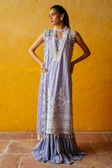 3 Piece Unstitched Embroidered Lawn Suit with Embroidered Chiffon Dupatta PM-52024