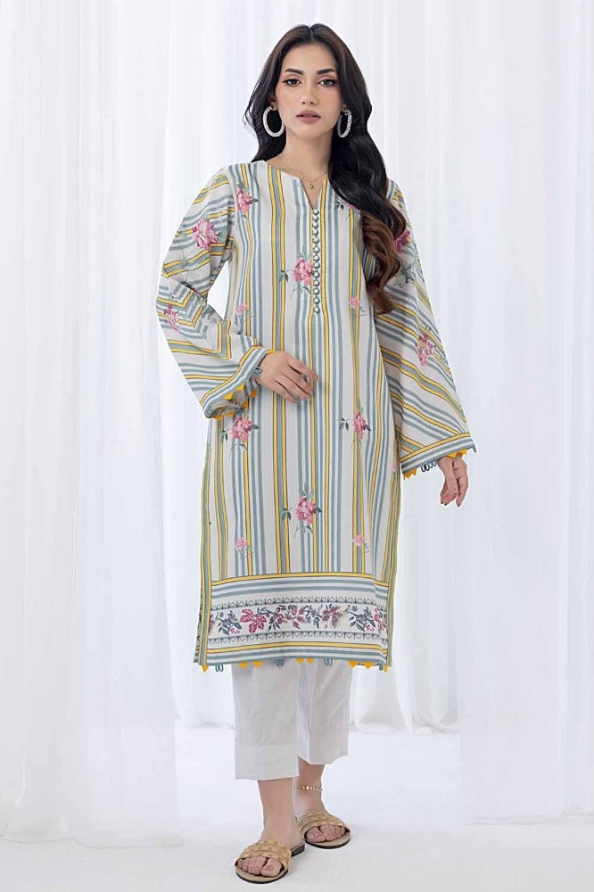Printed Twill Linen Unstitched Shirt