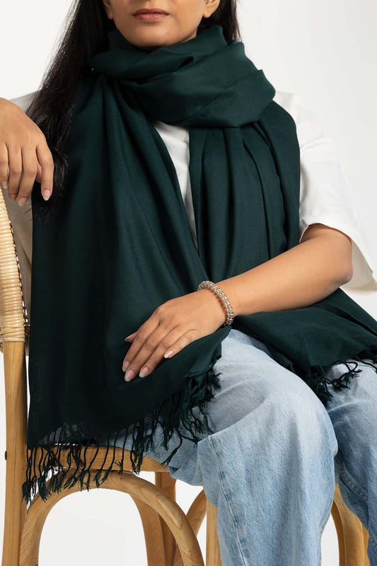 Green Blended Dyed Shawl SH-24-010