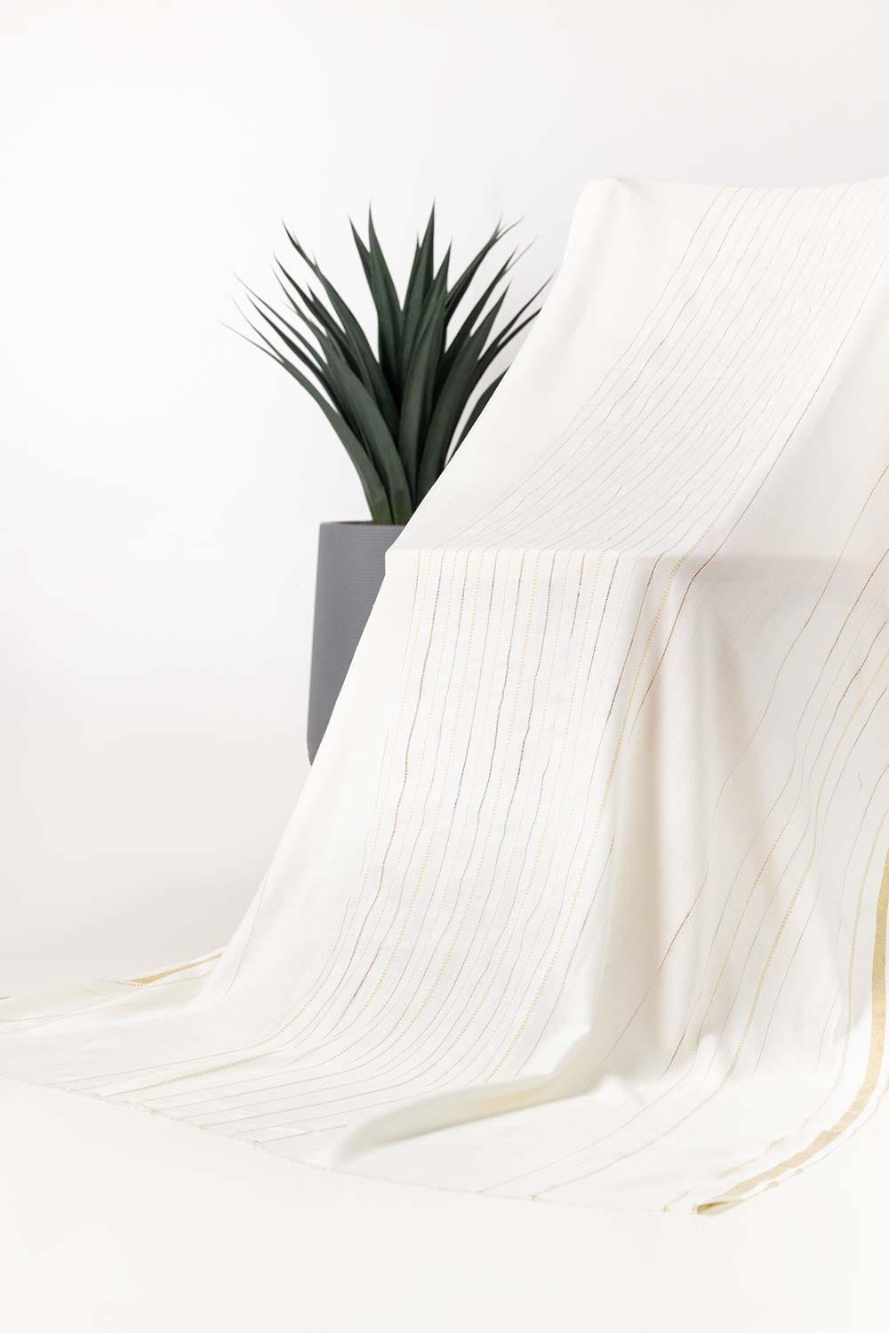 Off white Blended Zari Shawl SH-24-014