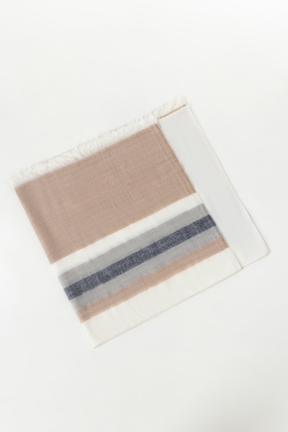 Blended Border Stripe Shawl
