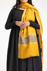 Yellow Blended Zari Shawl SH-24-109