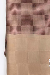 Beige Blended Box Check Shawl SH-24-111