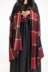 Red Blended Zari Shawl SH-24-113