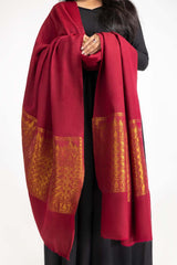 Maroon Blended Zari Shawl SH-24-120