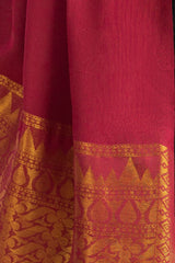 Maroon Blended Zari Shawl SH-24-120