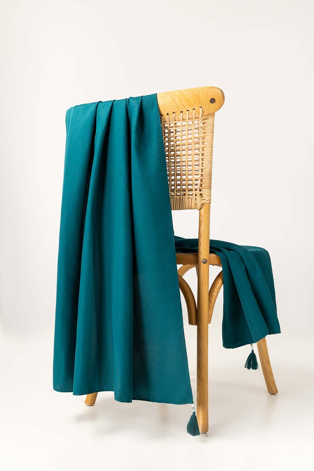 Sea Green Blended Embellished Shawl