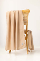 Beige Blended Embellished Shawl SH-24-93