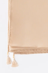 Beige Blended Embellished Shawl SH-24-93