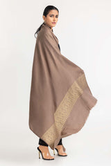 Brown Shawl With Zari Border SHAWL-22-58 B