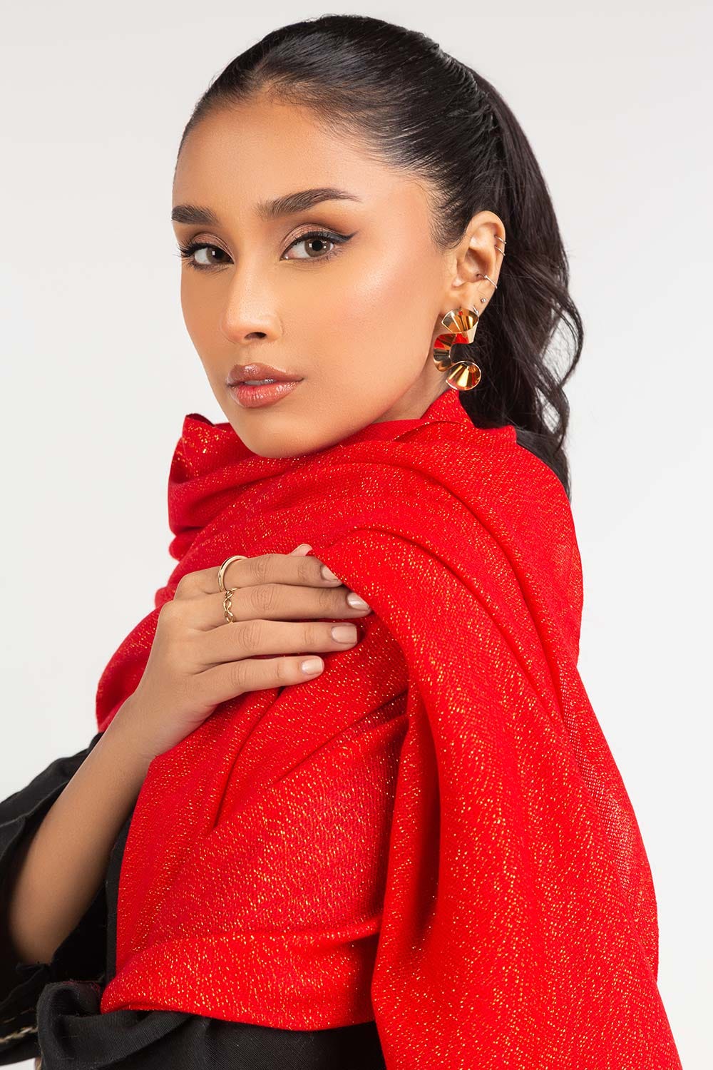 Red Moonlight Shawl-23-01 A