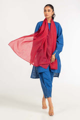 Red Foil Paper Shawl-23-04 C