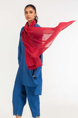 Red Foil Paper Shawl-23-04 C