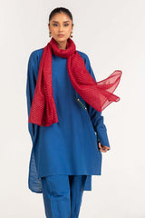 Red Foil Paper Shawl-23-04 C