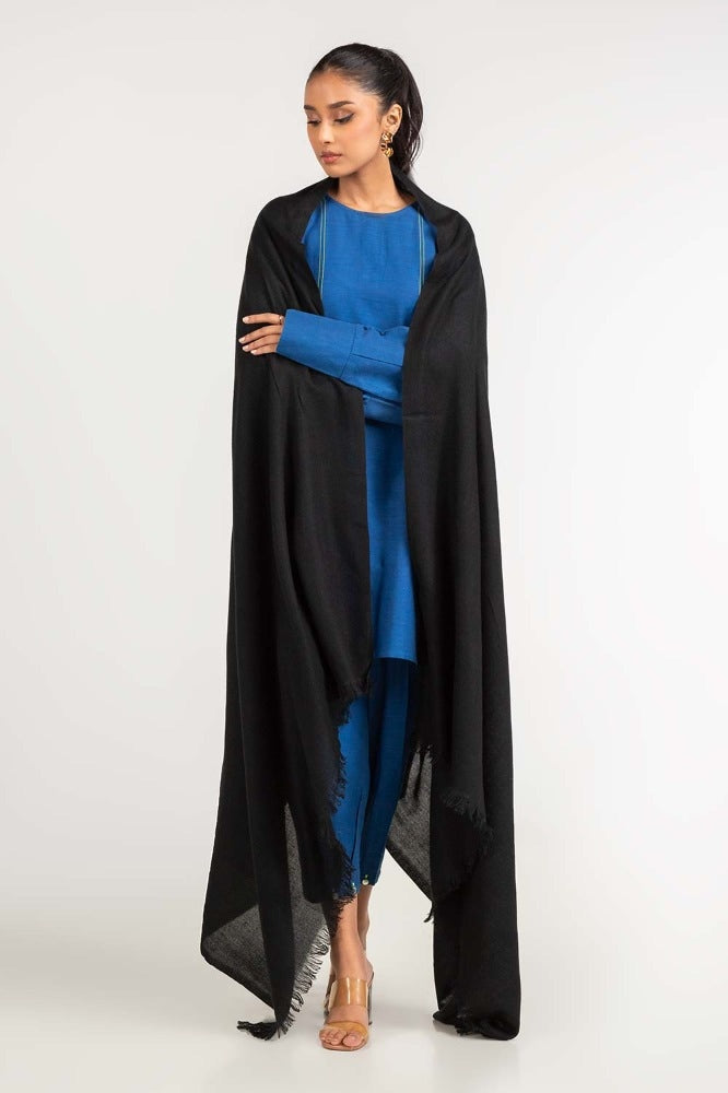 Black Plain Woolen Khadi