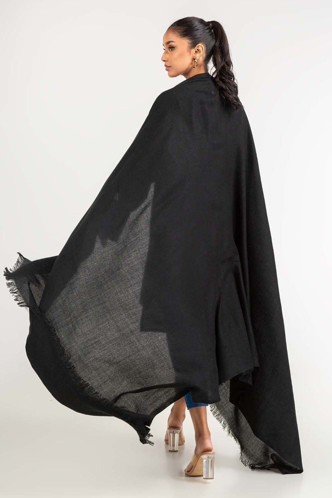 Black Plain Woolen Khadi