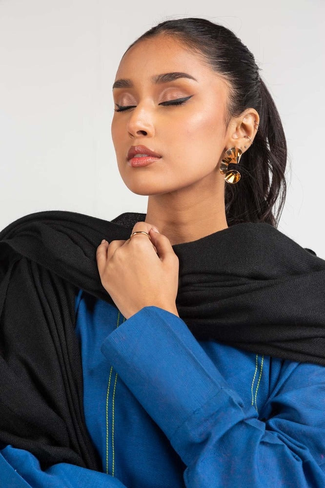 Black Plain Woolen Khadi